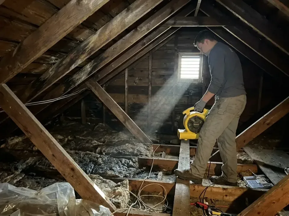 attic-water-damage-drying-proc-007 — frequently asked questions, Emergency Water Extraction & 24/7 Flood Response in Hardins…